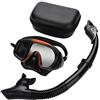 Elprico Maschera da Snorkeling, Occhiali da Immersione per Snorkeling, Occhiali da Nuoto Set da Snorkeling Full Face Vista a 180 ° Maschera da Sub con Supporto per Action Cam