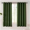 PONY DANCE Tende Oscuranti Camera da Letto Decorazioni Tenda Natalizie con Anelli 2 Pezzi L 140 x A 175 cm Verde Scuro, Curtains Termiche Isolanti per Interni e Salotto