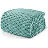Exclusivo Mezcla Coperta Plaid Pile da Letto, 150x200 cm, Turchese