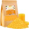 BringLuck2U 1kg Pastiglie di cera d'api naturale, ideale per cosmetici, salviette di cera d'api o come cera per candele, imballaggio sostenibile