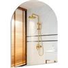 JMITHA Specchio Adesivo da Parete 40x30cm, Specchi Adesivi da Parete Specchio da Parete ad Arco Acrilico 2 mm per Ingresso Armadio Bagno Palestra Porta Soggiorno