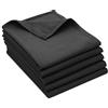 ZOLLNER Strofinacci 100% Cotone, Set 5 Pezzi, 50x70 cm, Ultra Assorbenti, Senza Pelucchi, Ideali per Cucina e Bicchieri - qualità gastronomica - Certificato Oeko Tex®- nero