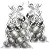 COM-FOUR® 40x palle di Natale, palle di Natale infrangibili in plastica per Natale, decorazioni per l'albero di Natale con ciondoli, Ø 6 cm