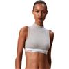 Calvin Klein Donna Bralette Lightly Lined con Collo Alto, Grigio (Grey Heather), M