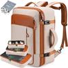 Lumesner Zaino per bagaglio a mano, extra grande, 40 l, approvato per volo, zaino da viaggio per uomini e donne, espandibile, grande zaino con 4 cubi