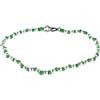 Spadarella Gioielli VLNET® | Spadarella Bracciale con Sfere in Argento 925 di Diametro 3 mm | Cotone Marino Colore Verde smeraldo | Lunghezza 17 cm | SPBR01