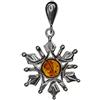 Artisana-Schmuck Ambra ciondolo a forma di fiocco di neve, incastonato in argento sterling 925/000