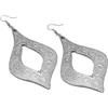 Vlnet Vestopazzo orecchini pendenti rombi texture fantasia realizzati in alluminio 100% riciclato. Dimensione 9cm ca. Nickel tested