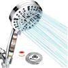 GREATRICH Soffione Doccia Anticalcare con Filtro, Shower Filter Alta Pressione Risparmio Idrico, Testa Doccia con 15 Filtri e Tubo, Rimuove Cloro, Calcare, Acque Dure, con Istruzioni