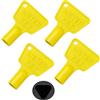 HowseHold Chiave triangolare per contatore del gas, in plastica nera, con 4 chiavi per lettura