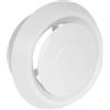 Vent Systems Diffusore universale in plastica bianca da 125 mm, rotondo, regolabile, copertura per condotto a soffitto, distribuzione dell'aria calda e fredda in edifici residenziali e commerciali