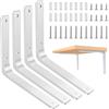 BSTDAYEVER Supporto per scaffale, angolo a 90 gradi, staffa angolare, 4 pezzi, 300x250 mm, in metallo, angolo per scaffale a parete, con viti, console da parete, a carico pesante, per supporto a parete per