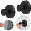 SSYR&P Ganci a Ventosa 2 Pezzi Senza Forare Nero, Portata 5kg, Adesione Forte su Vetro, Piastrelle e Pareti Lisce,per Bagno Cucina
