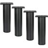 Qrity 4 Pezzi Gambe per Mobili Piedini per Mobili in Lega di Alluminio Piedini per Cucina Piedini per Divani Gambe per Tavoli in Metallo 180mm, Nero