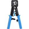 Cable Matters Pinza crimpatrice modulare RJ45 per connettori pass-through (crimpatrice pass-through Ethernet) con tagliafili e spelafili incorporati - 10 connettori pass-through RJ45 Cat6 inclusi