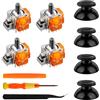 inRobert 4 Pezzi TMR Elettromagnetico Joystick, Accessori di Riparazione Stick Anti-Drift per Playstation 5 Controller, TMR Joystick Ricambio con Cappe Thumbstick (Giallo)