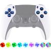 eXtremeRate Multicolore Tasti Luminosi per ps5 Edge Controller, 7 Colori 9 Effeti, D-pad Pulsanti Frontali Accessori D&F LED Kit per ps5 Edge Joystick(Senza Controller)-Nero
