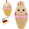 Heless Monster Styles 7522 - Sacco a Pelo per Bambole con Disegno di Cono Gelato, con Occhiello, Set Kawaii per Mostri di Dimensioni 15 cm