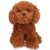 Depesche 14057 TOPModel Fur Ever Friends - Peluche Cane di Peluche, con Pelliccia riccia di Colore Marrone Scuro, Alto Circa 30 cm