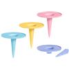 Lurch 10360 - Set di 4 sottobicchieri per bevande e snack, in plastica