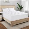 Serta Memory Flex - Coprimaterasso morbido per letto king size, 5,1 cm, antimacchia, con tasca da 38,1 cm per una vestibilità sicura, lavabile in lavatrice, bianco