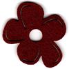 Petra's Bastel News Petra S News a-blf2704 - 29 40 x Fiore 40 mm, Feltro Fai da Bordeaux