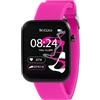 Tikkers Kids Series 13 smartwatch con fitness tracker, sveglia, fotocamera, connettore GPS, cardiofrequenzimetro, contapassi, touch screen, cinturino in silicone rosa