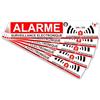 Autocollant.fr Set di 5 adesivi per allarme casa, protezione e intervento, 20 x 4 cm