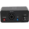 Yunir Preamplificatore Microfonico, Amplificatore Microfonico con Alimentazione Phantom 48V Ad Alto Guadagno, per Amplificatore Microfoni Dinamici e a Condensatore, Adatto per