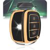 LELNOOS Cover Chiave Auto, Silicone Custodia Chiave Protettiva Copri Chiavi per Hyundai i10 i20 i30 i40 ix20 ix35 Tucson Ioniq Bayon Kona Santa Fe Creta Elantra Sonata Nexo Accent Mistra, Smart