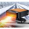 Ruutcasy Termoventilatore per Auto Portatile, Riscaldamento Rapido 200W, Sbrinatore Antiappannante, Riscaldamento Raffreddamento Essiccatore 2 in 1, Rotazione 360°, Da Collegare All'Accendisigari per