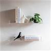 MILUKA Mensole da parete Trasparenti 60×15 cm (Set da 2) in Plexiglass Acrilico | Effetto Vetro, Fissaggio Invisibile | Organizer Salvaspazio per Libri, Quadri e Piante