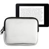 kwmobile Custodia Universale per eReader - Copertina in Neoprene Argento con Chiusura a Zip - Misura 17,5 x 14,7 cm - Astuccio portatablet