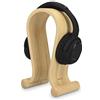 Kalibri Supporto Porta Cuffie in Bambù - Stand Universale da Tavolo per Cuffie Cablate o Wireless, Design Minimale in Vero Legno