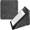 kwmobile Custodia Pieghevole Compatibile con Kobo Libra 2 Cover - Cover Magnetica Pelle PU eReader con Stand - antracite