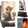 PHINIENLAND Cover per Xiaomi Redmi Note 8 PU Pelle Custodia Flip Gatto