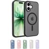 Belkin SheerForce Grip Cover per iPhone 17 Compatibile con MagSafe, Design Sottile con Linee Laterali Antiscivolo, Custodia Bumper per iPhone, Magnetica, Trasparente e Anti-urto, Nero