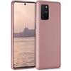 kwmobile Custodia Compatibile con Samsung Galaxy S10 Lite Cover - Back Case Morbida - Protezione in Silicone TPU Effetto Metallizzato oro rosa metallizzato