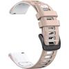 NotoCity Cinturino per Garmin Forerunner 55/245/165, 20mm Cinturino per Vivoactive 5/3/6, Venu SQ/2 Plus, Sportivo in Silicone per Garmin Vivomove 3/HR/Luxe/Style(Rosa/Bianco)