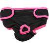 Pssopp Intimo per cani, Morbido e confortevole cotone femminile Pet pantaloni sanitari Cucciolo Fisiologico Pannolini per cani per cani piccoli di taglia media e grande(nero M)