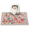 YOSEPATI Tappetino per Lettiera Gatto, 60 x 40 cm Tappeto Lettiera Gatti | Antiscivolo e Impermeabile, Trattiene il 100% della Sabbia, Grande e Facile da Pulire,Design Bohémien,Antiurina e Antiscivolo