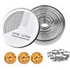 Anicy 12 Pezzi Coppapasta Tondi - Coppa Pasta di Acciaio, Formine per Biscotti, Coppa Pasta per Biscotti Ciambelle, Fondente