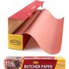 Tikxlafe Carta da macellaio rosa rotolo da 15m-53 m, carta kraft per BBQ larghezza 30-60cm L'originale carta da macellaio per risultati di cottura perfetti per BBQ Smoker Grill (60cm×50 Meter rotolo-Box)