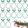 Prasacco 12 cravatte per ghirlande natalizie, 40 cm, decorative natalizie, per ringhiere, flessibili, per ghirlande, riutilizzabili, per Natale, vacanze, confezioni artigianali (marrone)