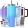 WATERSY 891ml Tazza Termica con Manico, 30oz Tazza da Caffè Doppia Parete Acciaio Inox Senza BPA, Bicchiere Termico Lavabile in Lavastoviglie, per Palestra, Auto e Viaggio (Blu Lucido)