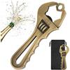 DND DADO Apribottiglie per Chiave Inglese, Apribottiglie con Sacchetto Regalo, Cavatappi Portatile, Regalo per Compleanno, Festa, Festa del Papà, Natale, per Uomini, Donne, Amico, Amanti della Birra, Bronzo