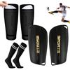 WYOSMALL Parastinchi da calcio con calza con tasca e coperchio antiscivolo per bambini e adulti, Football Men Proteggono lo Stinco e la Caviglia Shin Protector Calcio, Taekwondo,Ecc