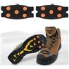 QIZHIQIAMY Ramponcini per Scarponi, Ramponi da Ghiaccio Antiscivolo, Ice Tacchetti, Denti Antiscivolo per Scarpe, Ramponi Universali Invernali Donna e Uomo per Trekking, Camminare su Neve, Montagna (1 paio)