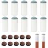 Bremorou Punte di ricambio per stecca da biliardo, kit di riparazione con 10 stecche da biliardo e 10 punte per stecche da biliardo in pelle, per club di biliardo, uomini e appassionati di biliardo, marrone