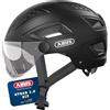 ABUS Casco da città Hyban 2.0 ACE - Casco da bicicletta con visiera, luce e calotta rigida in ABS - per uomo e donna